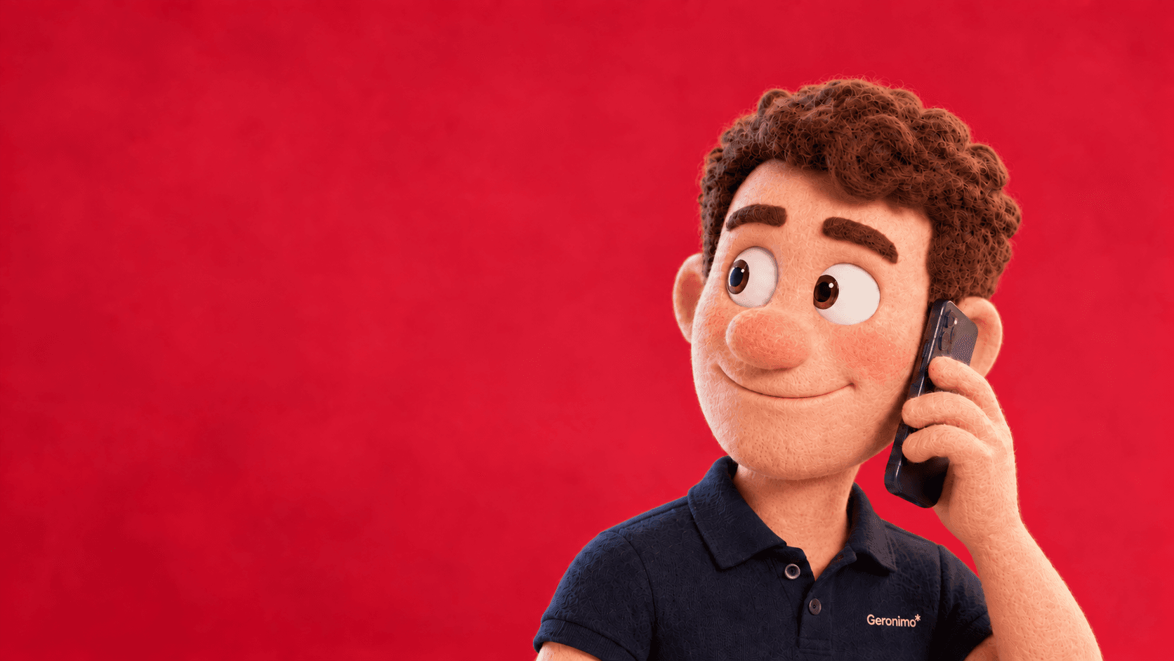 Geronimo, your friendly receptionist, answering a phone call